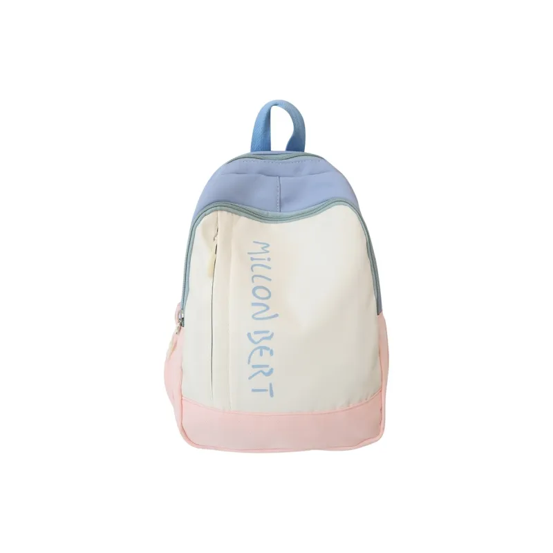 SEVENMOONS Nylon Backpack Unisex Black/Purple/Blue/Green/Pink-3