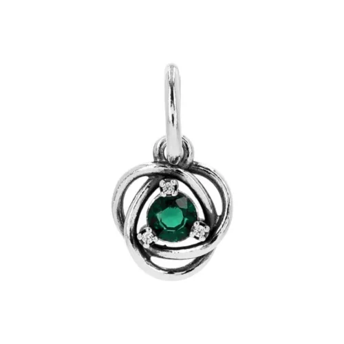 Pandora Sterling Silver Pendants Unisex Green