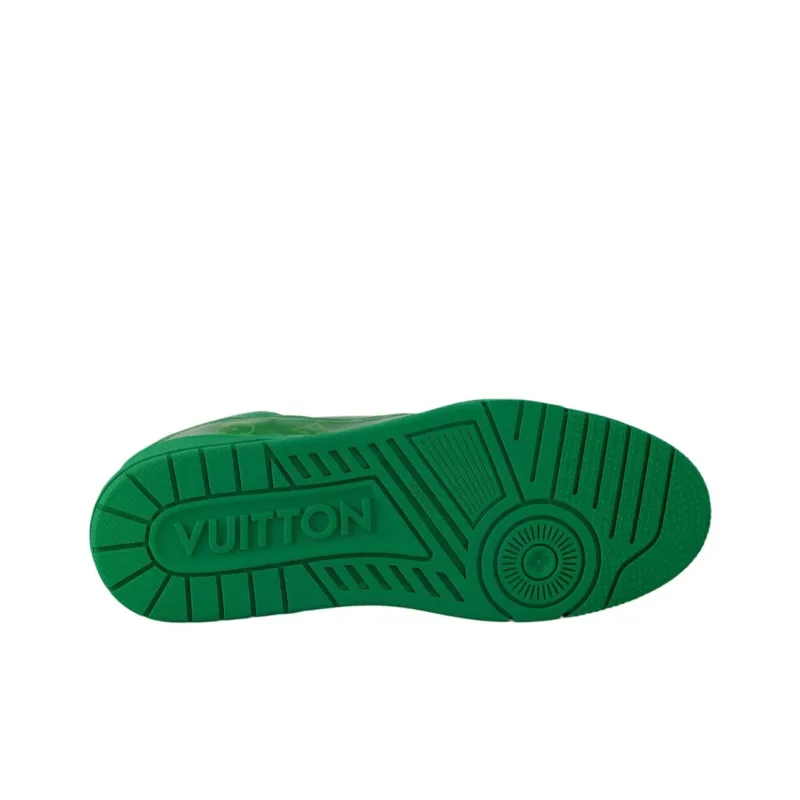 LOUIS VUITTON Trainer Low Top Skateboard Shoes Men's Green-5