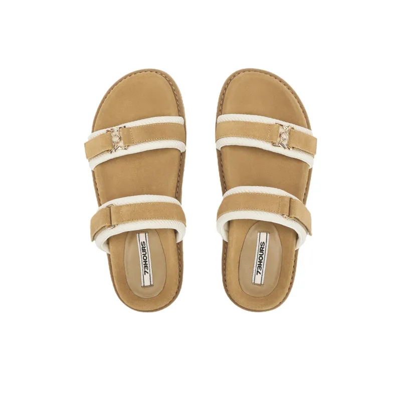 73Hours Cream Edge Beach Sandals Women's-8