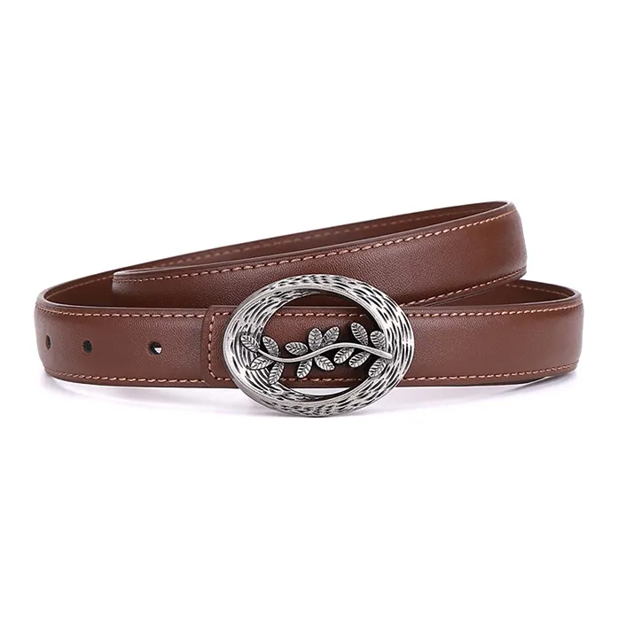 Lanza Cow Leather Belts Women's Width 2.5CM-3