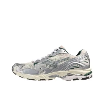 Mizuno Wave Rider 10 Anti Slip Wear Resistant Low Top Running Shoes Men's Silver Green