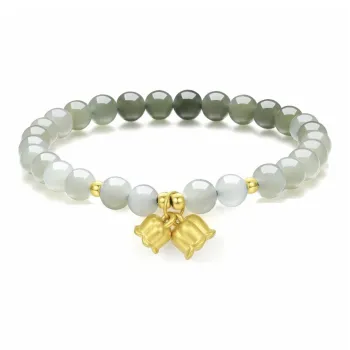 Yagu Hetian Jade Bracelets Pale Greenish White Jade Women's