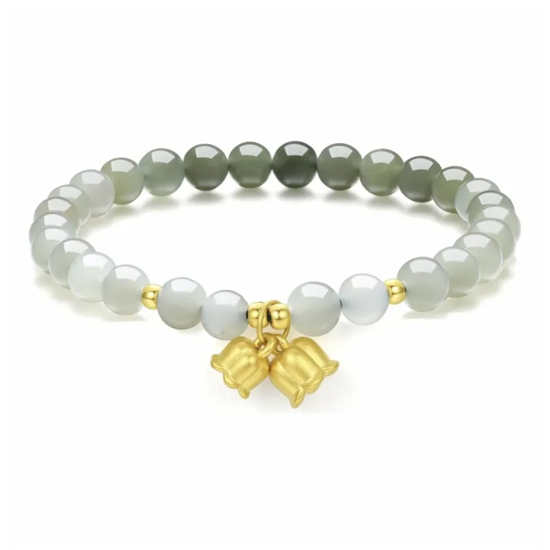 Yagu Hetian Jade Bracelets Pale Greenish White Jade Women's-0