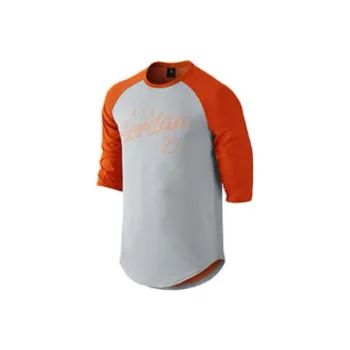 JORDAN T Shirts Men Gray Orange