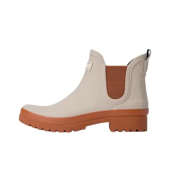 BARBOUR Mallow Wellingtons Ankle Length Chelsea Boots Women's Light Beige