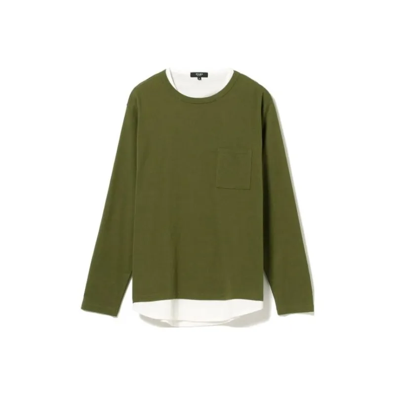 Beams T-Shirts Men Olive Green-0