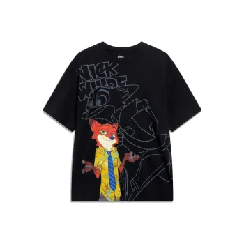 LiNing Drop Shoulder Sleeve T Shirt Men's Black