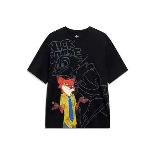 LiNing Drop Shoulder Sleeve T Shirt Men's Black