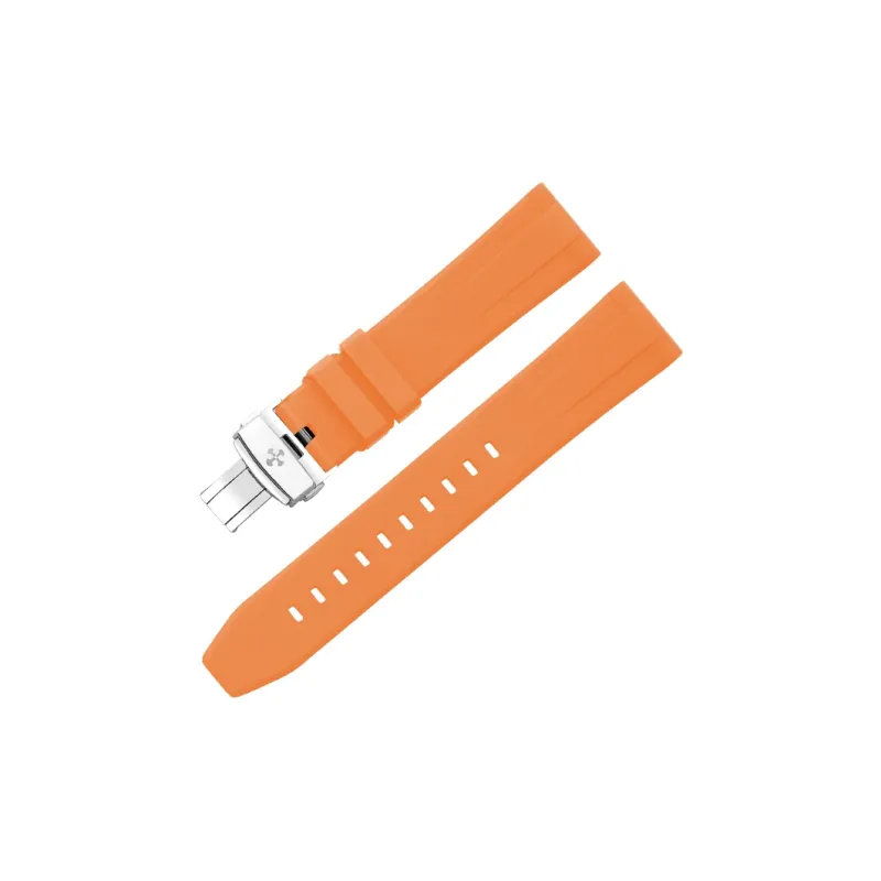 VAGENARI Flat Head One Size 18 19 20 21 22 23 24mm Extended Length, Compatibility Watch Band Fluoroelastomer Material-13