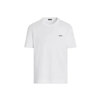 Zzegna Logo Embroidered Crewneck T Shirt