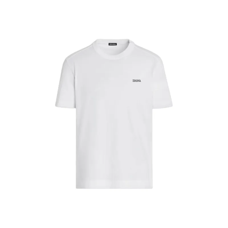 Zzegna Logo Embroidered Crewneck T Shirt-0