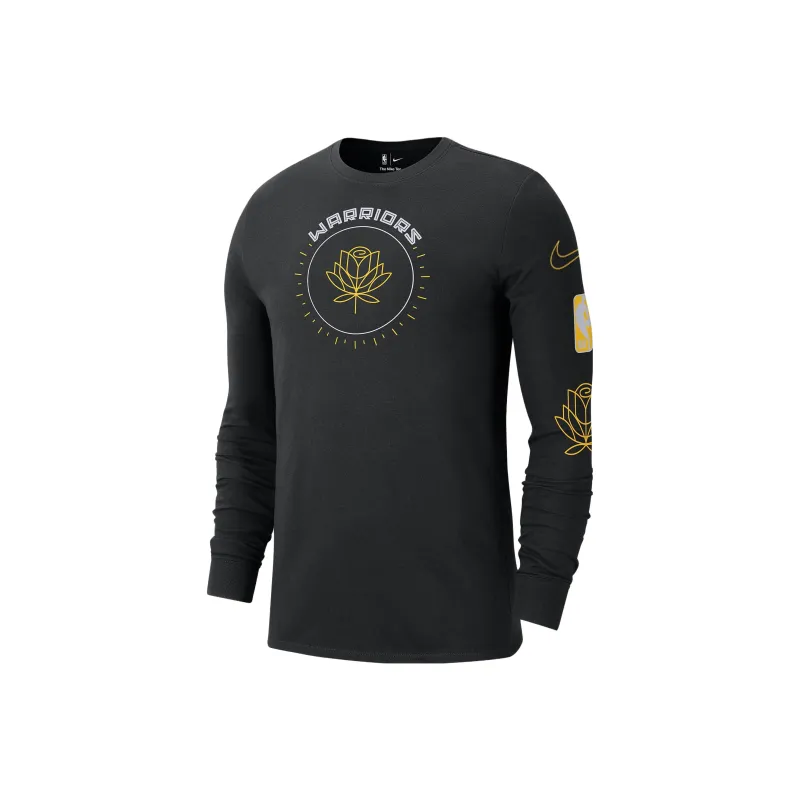 Nike Nba Golden State Warriors City Edition Long Sleeve T shirt-0