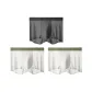 99040-G Set-Color Block Ice Silk Pants-Black+Pea Green+Pea Green (3 Pack)