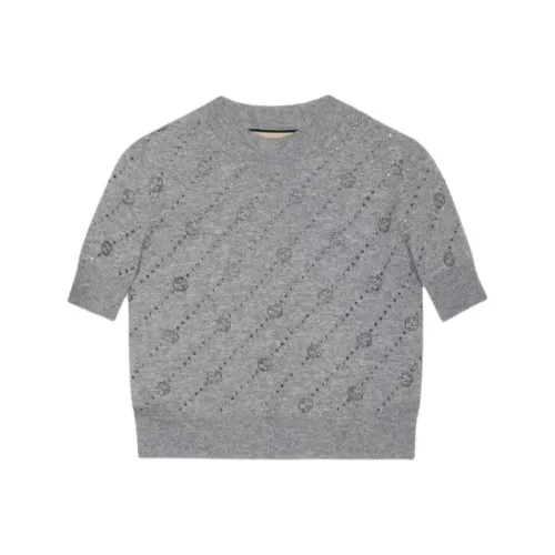 GUCCI FW24 Cashmere Sweater Women's Gray