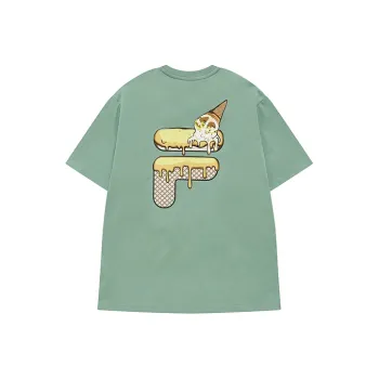FILA FUSION ICECREAM T Shirt Unisex Stone Gray Green