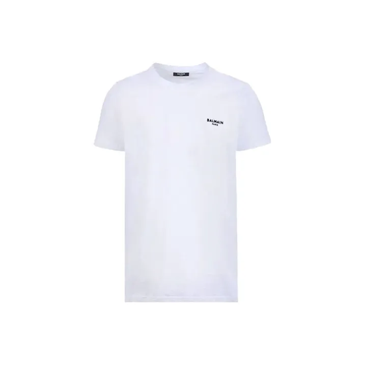 BALMAIN Mini Flocked Logo T-Shirt-0