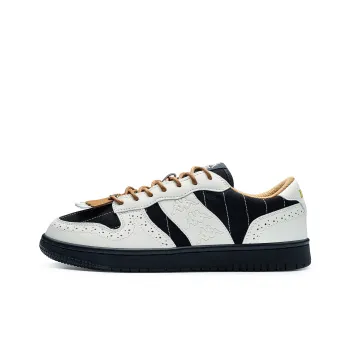 Kappa Back to Back Anti Slip Wear Resistant Low Top Skateboard Shoes Unisex White Black