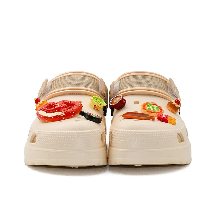 OUBT Fun Foodie Clogs Unisex Beige-3
