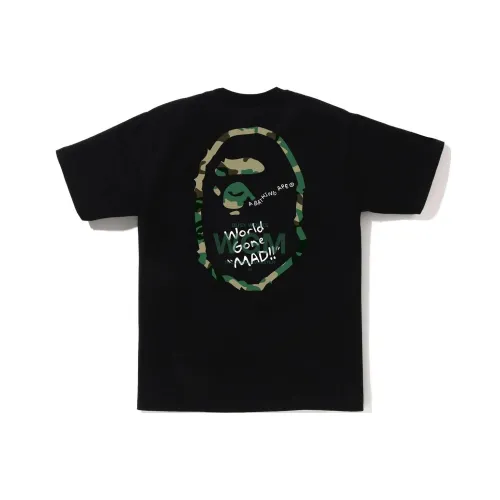 A BATHING APE Woodland Camo Wgm Ape Head Tee