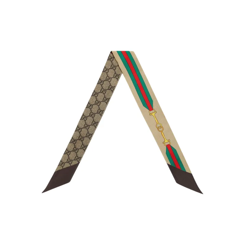 GUCCI Silk Bow Tie Women's Brown-2