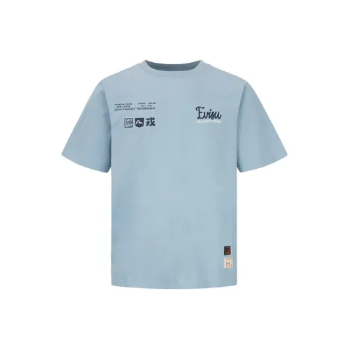 EVISU T Shirts Men Blue