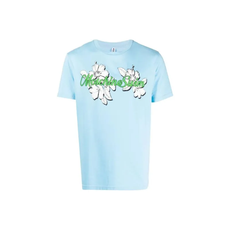 MOSCHINO T Shirts Men Sky Blue-0