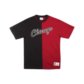 Mitchell Ness T Shirts Unisex Black Red