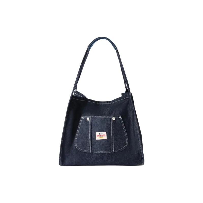 Lee Fabric One Shoulder Handbags Regular Women's Ecru/Denim Blue-0