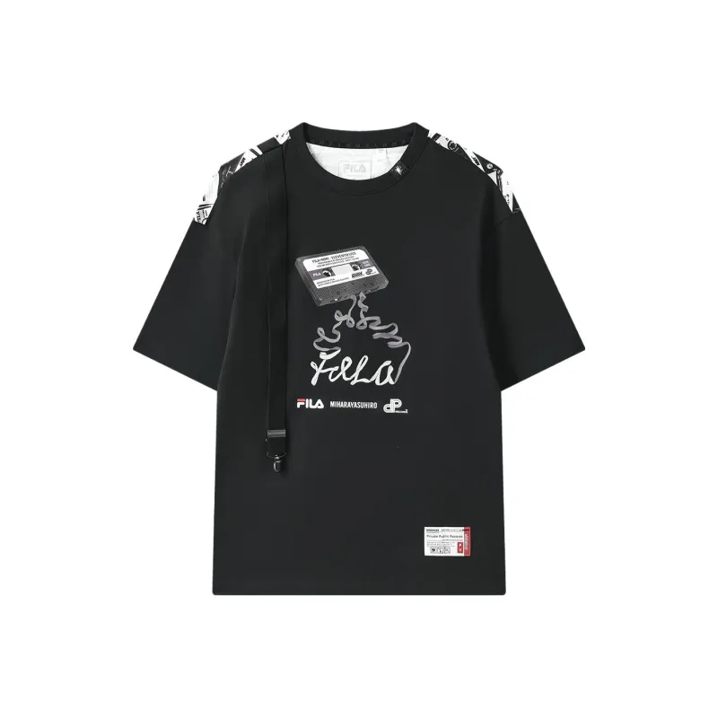 FILA MIHARA YASUHIRO Collaboration Collection T Shirt Men's Black-0