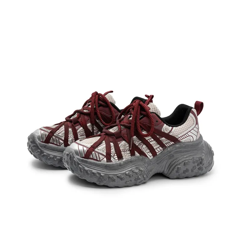 Snow Know The Answer SKTA Anti Slip And Wear Resistant Lightweight Low Top Chunky Sneakers Unisex-8