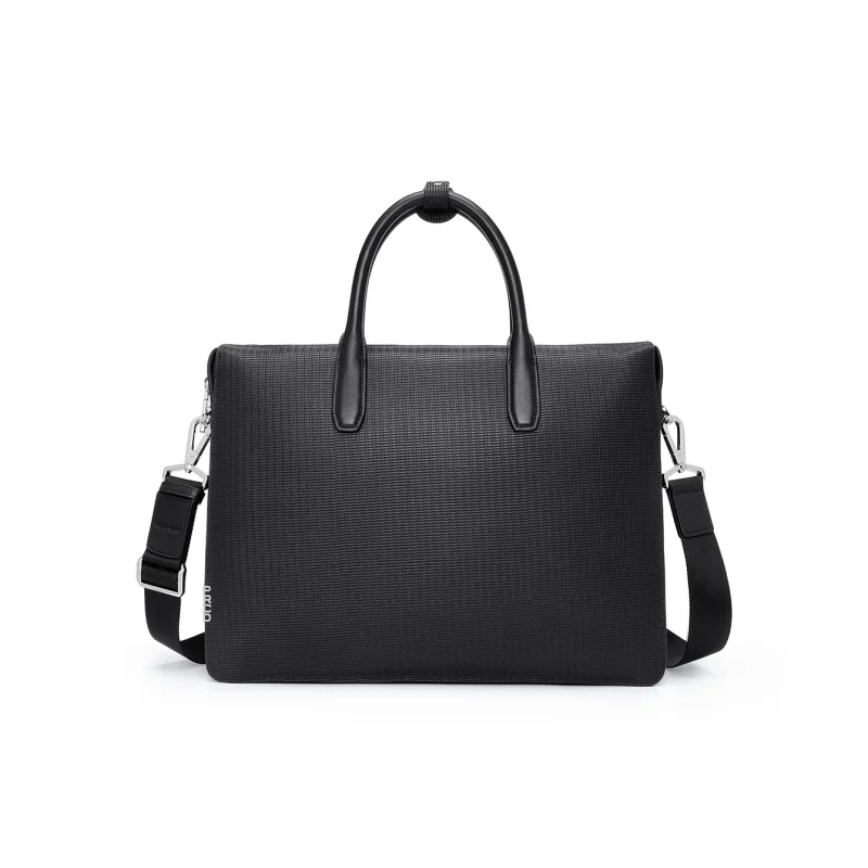 PIERRE CARDIN Top Grain Cow Leather Briefcases Regular Men's Black-0