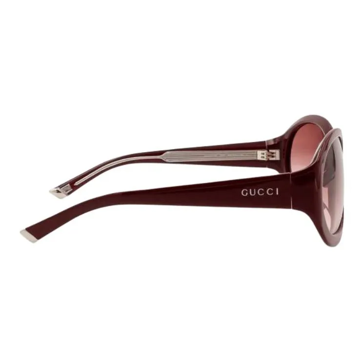 GUCCI Acetate Irregular Shape Sunglasses Women's Red-1