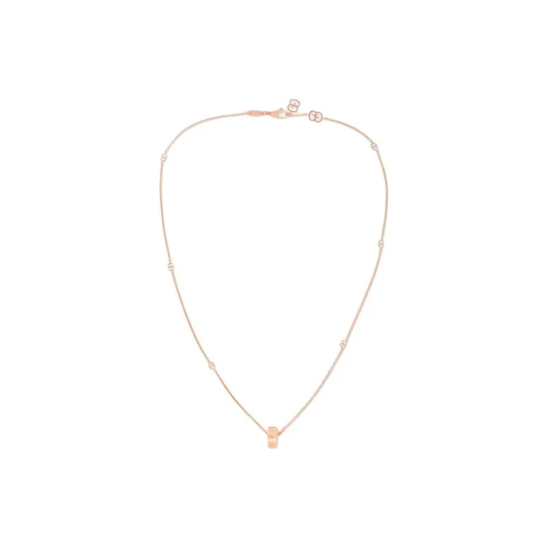 GUCCI 18K Rose Gold Necklaces Women's Rose-1