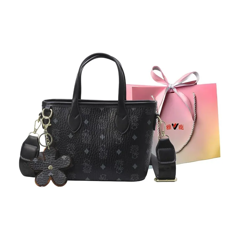 Yalu PU Basket Bag, One Shoulder Handbag Medium Size Women's Ecru/Pink/Brown/Black-21
