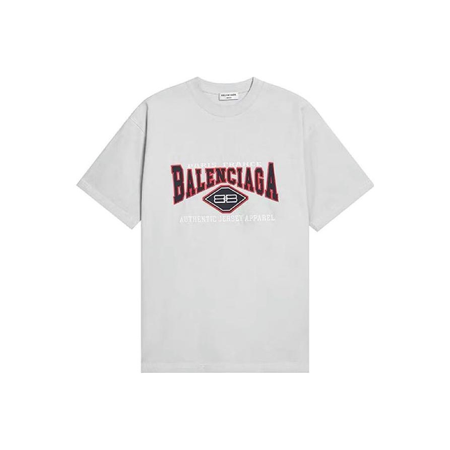 Balenciaga T-Shirts Unisex Light Gray - POIZON Balenciaga T-Shirts Unisex Light Gray - POIZON