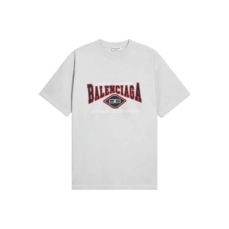Balenciaga SS22 T Shirt Loose Fit Unisex Light Gray-0