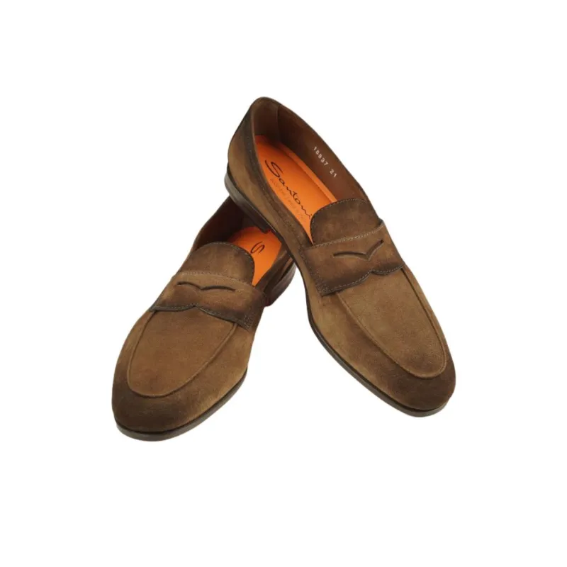 Santoni Suede Loafers-5
