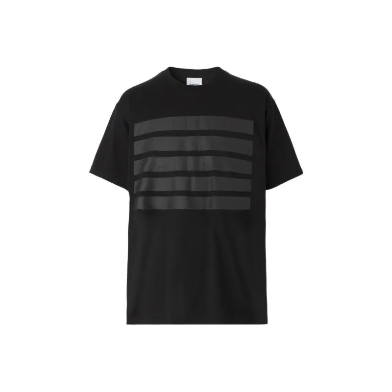Burberry Horseferry Stripe Print Cotton Oversized T shirt-0