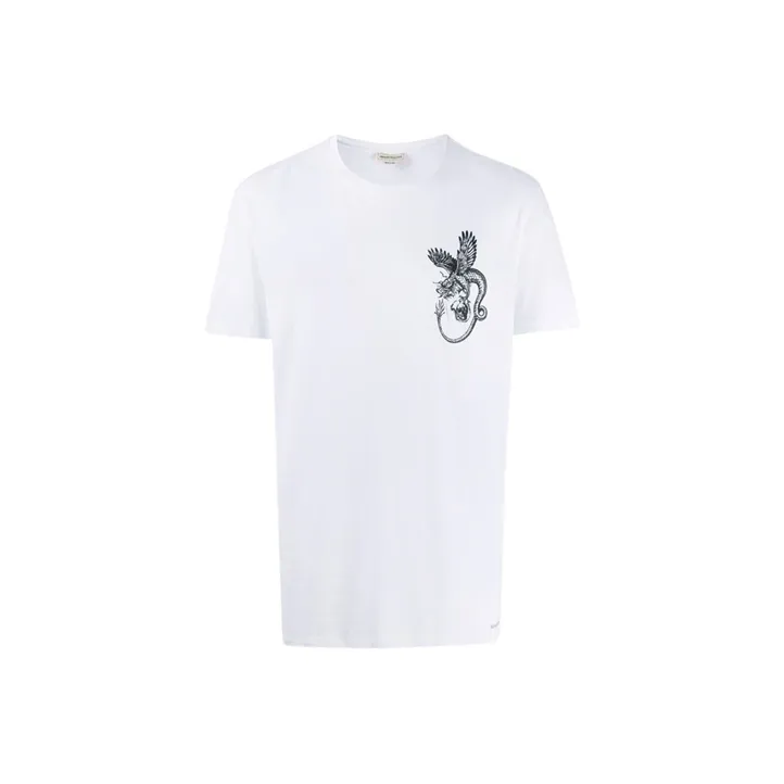 Alexander McQueen T Shirts Men White-0