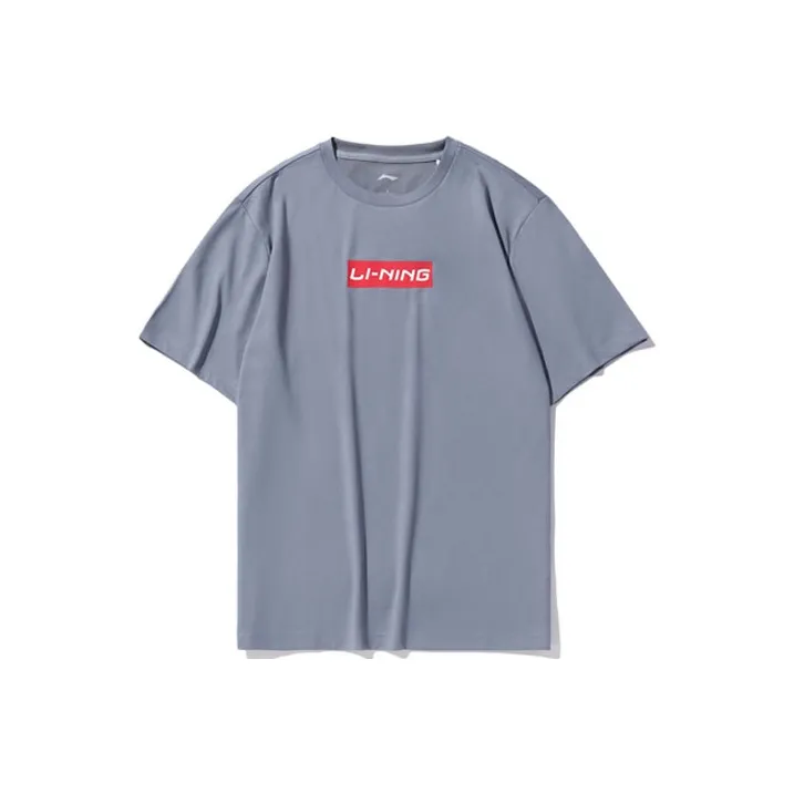 LiNing Sports Fashion Collection T Shirt Unisex Flint Stones Blue-0