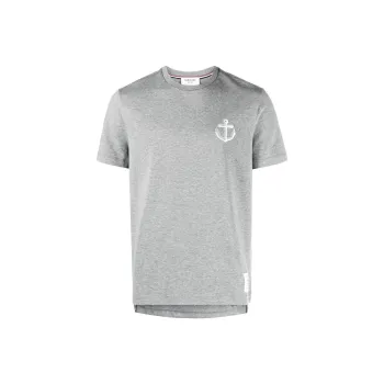 THOM BROWNE Anchor Embroidered Crewneck T Shirt