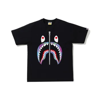 A BATHING APE Check Shark Tee