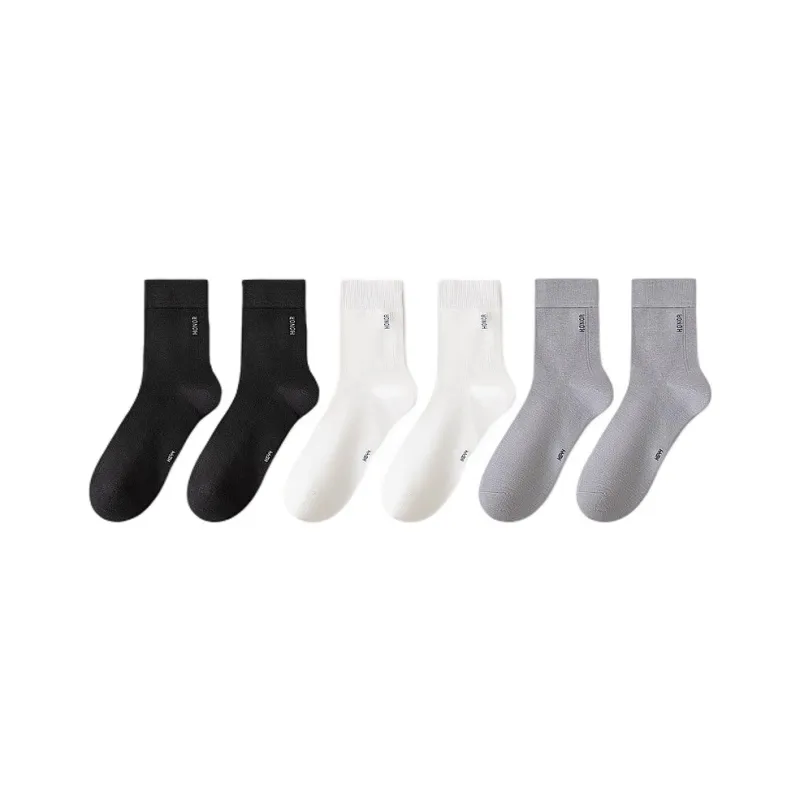 H YXIANG Mid Calf Socks Men's 6 Pack-6