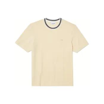 LACOSTE Drop Shoulder Sleeve T Shirt Men's Khaki