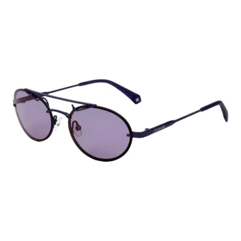 Polaroid Metal Oval Sunglasses Unisex Black