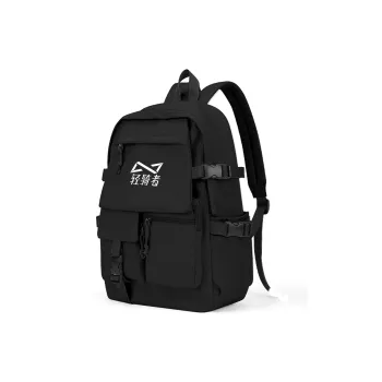 KEYSTREET Fabric Travel Backpack Regular Unisex Black/Haze Blue White