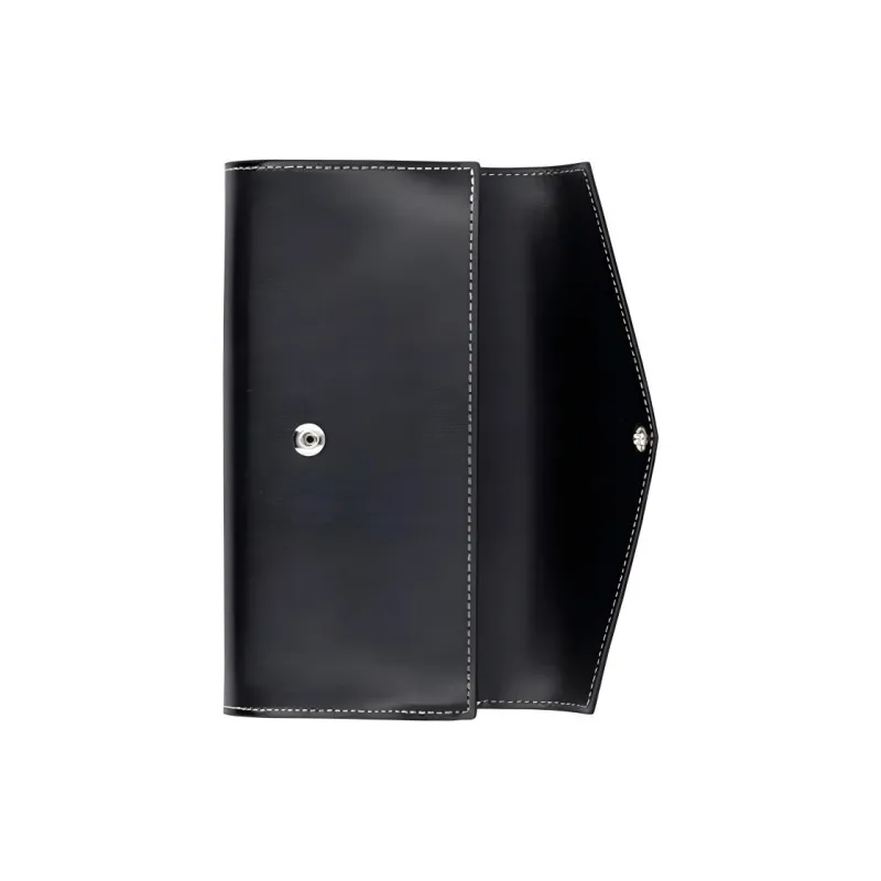 GANNI Recycled Leather Chain Wallet, Shoulder Bag Women's Black-4