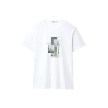 HLA T-Shirts Men Cooling Antibacterial-Ecru Pattern E3