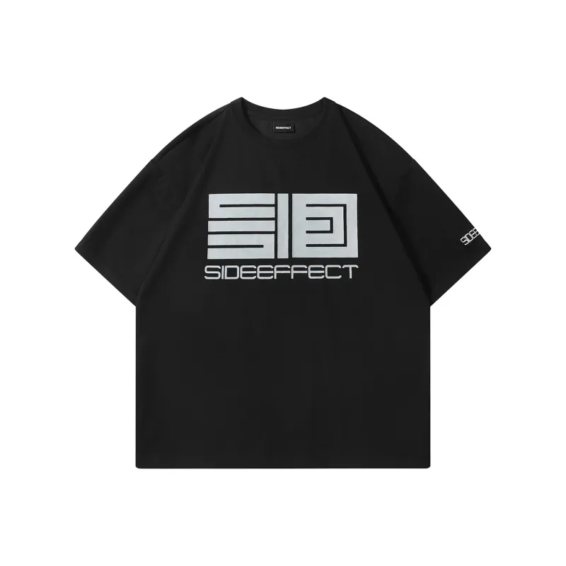 SIDEEFFECT Short Sleeved T Shirts Summer Unisex Black-0